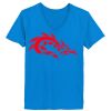 Ladies’  Junior Fine Jersey V-Neck Longer Length T-Shirt Thumbnail