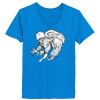 Ladies’  Junior Fine Jersey V-Neck Longer Length T-Shirt Thumbnail