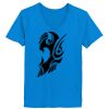 Ladies’  Junior Fine Jersey V-Neck Longer Length T-Shirt Thumbnail