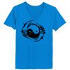 Ladies’  Junior Fine Jersey V-Neck Longer Length T-Shirt Thumbnail
