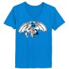 Ladies’  Junior Fine Jersey V-Neck Longer Length T-Shirt Thumbnail