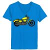 Ladies’  Junior Fine Jersey V-Neck Longer Length T-Shirt Thumbnail