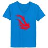Ladies’  Junior Fine Jersey V-Neck Longer Length T-Shirt Thumbnail