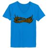 Ladies’  Junior Fine Jersey V-Neck Longer Length T-Shirt Thumbnail