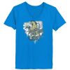 Ladies’  Junior Fine Jersey V-Neck Longer Length T-Shirt Thumbnail