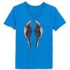 Ladies’  Junior Fine Jersey V-Neck Longer Length T-Shirt Thumbnail