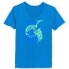 Ladies’  Junior Fine Jersey V-Neck Longer Length T-Shirt Thumbnail