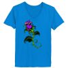 Ladies’  Junior Fine Jersey V-Neck Longer Length T-Shirt Thumbnail