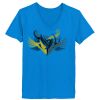 Ladies’  Junior Fine Jersey V-Neck Longer Length T-Shirt Thumbnail