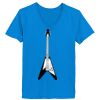 Ladies’  Junior Fine Jersey V-Neck Longer Length T-Shirt Thumbnail