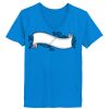Ladies’  Junior Fine Jersey V-Neck Longer Length T-Shirt Thumbnail