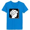 Ladies’  Junior Fine Jersey V-Neck Longer Length T-Shirt Thumbnail