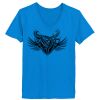 Ladies’  Junior Fine Jersey V-Neck Longer Length T-Shirt Thumbnail