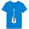 Ladies’  Junior Fine Jersey V-Neck Longer Length T-Shirt Thumbnail