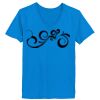 Ladies’  Junior Fine Jersey V-Neck Longer Length T-Shirt Thumbnail