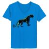 Ladies’  Junior Fine Jersey V-Neck Longer Length T-Shirt Thumbnail