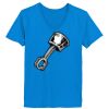 Ladies’  Junior Fine Jersey V-Neck Longer Length T-Shirt Thumbnail