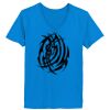Ladies’  Junior Fine Jersey V-Neck Longer Length T-Shirt Thumbnail