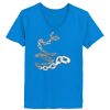 Ladies’  Junior Fine Jersey V-Neck Longer Length T-Shirt Thumbnail