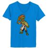 Ladies’  Junior Fine Jersey V-Neck Longer Length T-Shirt Thumbnail