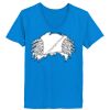 Ladies’  Junior Fine Jersey V-Neck Longer Length T-Shirt Thumbnail