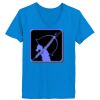 Ladies’  Junior Fine Jersey V-Neck Longer Length T-Shirt Thumbnail