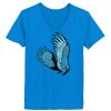 Ladies’  Junior Fine Jersey V-Neck Longer Length T-Shirt Thumbnail