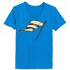 Ladies’  Junior Fine Jersey V-Neck Longer Length T-Shirt Thumbnail