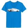 Ladies’  Junior Fine Jersey V-Neck Longer Length T-Shirt Thumbnail