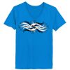 Ladies’  Junior Fine Jersey V-Neck Longer Length T-Shirt Thumbnail