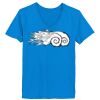 Ladies’  Junior Fine Jersey V-Neck Longer Length T-Shirt Thumbnail