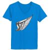 Ladies’  Junior Fine Jersey V-Neck Longer Length T-Shirt Thumbnail