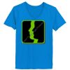 Ladies’  Junior Fine Jersey V-Neck Longer Length T-Shirt Thumbnail