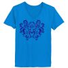 Ladies’  Junior Fine Jersey V-Neck Longer Length T-Shirt Thumbnail