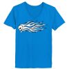 Ladies’  Junior Fine Jersey V-Neck Longer Length T-Shirt Thumbnail