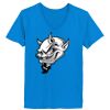 Ladies’  Junior Fine Jersey V-Neck Longer Length T-Shirt Thumbnail