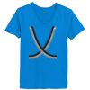 Ladies’  Junior Fine Jersey V-Neck Longer Length T-Shirt Thumbnail