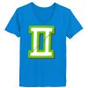 Ladies’  Junior Fine Jersey V-Neck Longer Length T-Shirt Thumbnail
