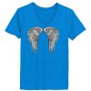 Ladies’  Junior Fine Jersey V-Neck Longer Length T-Shirt Thumbnail