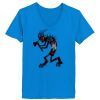 Ladies’  Junior Fine Jersey V-Neck Longer Length T-Shirt Thumbnail