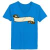Ladies’  Junior Fine Jersey V-Neck Longer Length T-Shirt Thumbnail