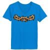 Ladies’  Junior Fine Jersey V-Neck Longer Length T-Shirt Thumbnail