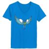 Ladies’  Junior Fine Jersey V-Neck Longer Length T-Shirt Thumbnail