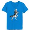 Ladies’  Junior Fine Jersey V-Neck Longer Length T-Shirt Thumbnail