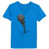 Ladies’  Junior Fine Jersey V-Neck Longer Length T-Shirt Thumbnail