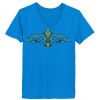 Ladies’  Junior Fine Jersey V-Neck Longer Length T-Shirt Thumbnail