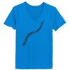 Ladies’  Junior Fine Jersey V-Neck Longer Length T-Shirt Thumbnail