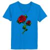 Ladies’  Junior Fine Jersey V-Neck Longer Length T-Shirt Thumbnail