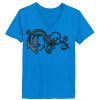 Ladies’  Junior Fine Jersey V-Neck Longer Length T-Shirt Thumbnail