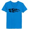Ladies’  Junior Fine Jersey V-Neck Longer Length T-Shirt Thumbnail
